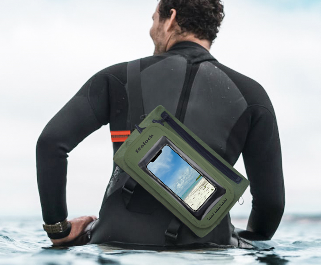 Pochette étanche Sealock AquaSeal avec étui de téléphone individuel pour les sports nautiques