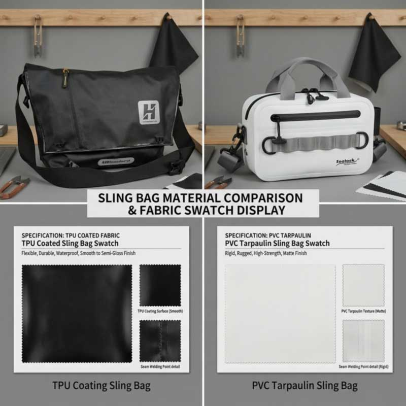 Guide de comparaison des matériaux des sacs à bandoulière étanches