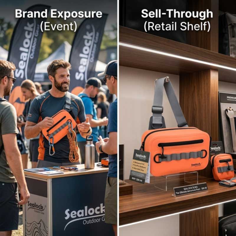 Sac à bandoulière étanche pour marques promotionnelles et de vente au détail