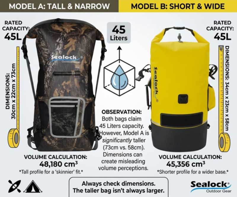 Guide de capacité des sacs à dos étanches pour les acheteurs