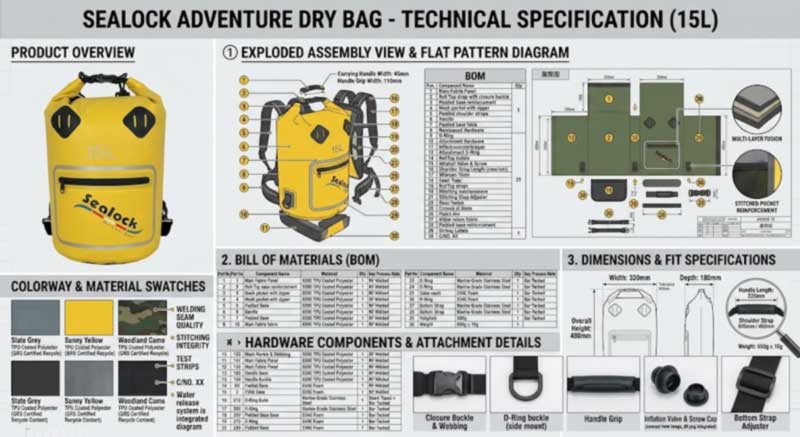 Pack technique pour un sac étanche – Que spécifier