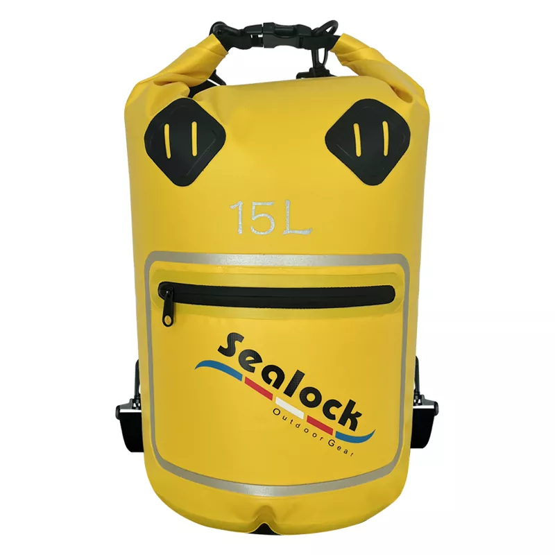 Sac étanche pour tube étanche avec fenêtre transparente et poche zippée